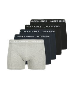 Jack & Jones Heren Boxershorts Effen Trunks JACANTHONY 5-Pack