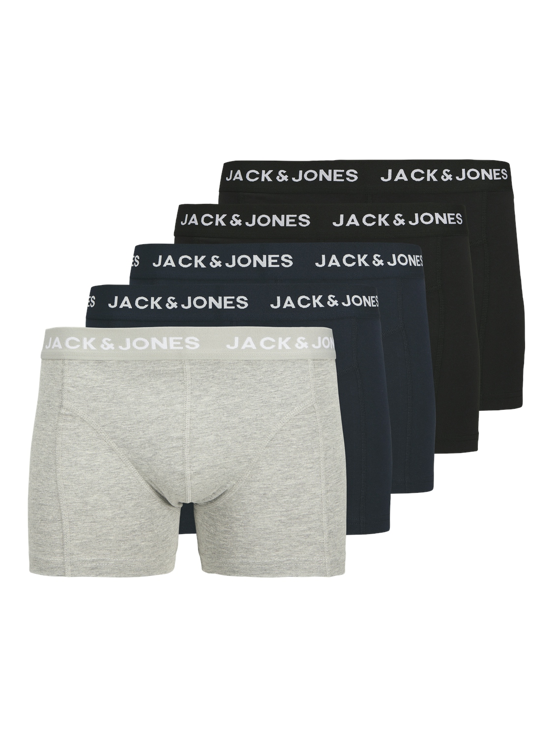 Jack Jones Jack Jones Heren Boxershorts Effen Trunks JACANTHONY 5 Pack