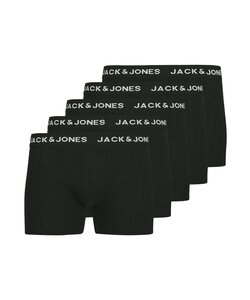 Jack & Jones Men's Boxer Shorts Solid Trunks JACANTHONY 5-Pack Black