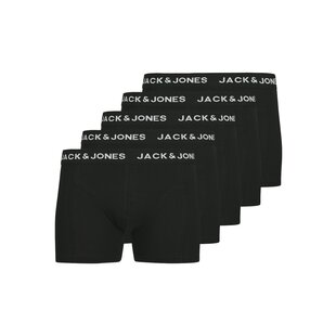 Jack & Jones Heren Boxershorts Effen Trunks JACANTHONY 5-Pack Zwart