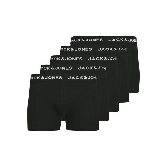 Jack & Jones Jack & Jones Heren Boxershorts Effen Trunks JACANTHONY 5-Pack Zwart