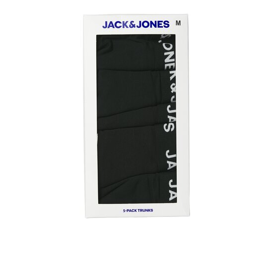 Jack & Jones Jack & Jones Men's Boxer Shorts Solid Trunks JACANTHONY 5-Pack Black