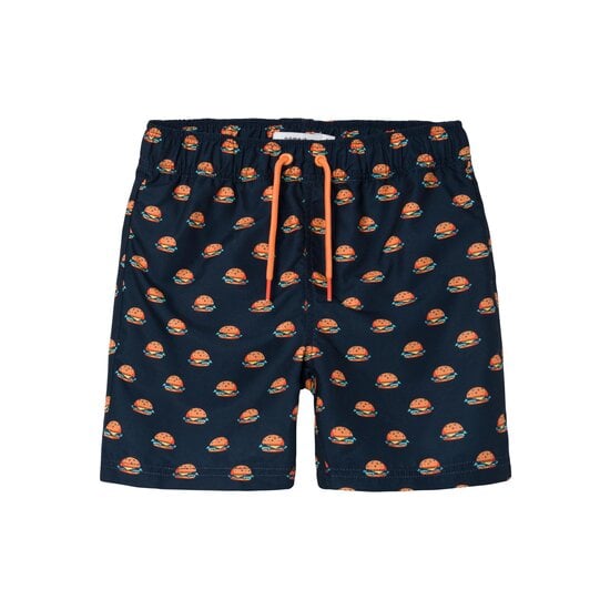 Name It Name It Jongens Zwemshort Kinderen NKMZADDI Hamburger Print Donkerblauw