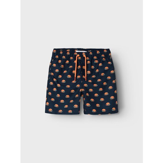 Name It Name It Boys Swim Short Kids NKMZADDI Hamburger Print Dark Blue