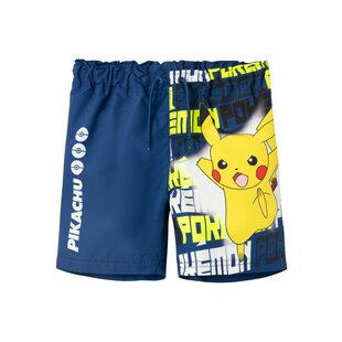 Name It Boys Swim Short Kids NKMMAKHI Pikachu Print Blue