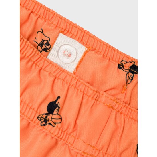 Name It Name It Jongens Zwemshort Kinderen NKMZADDI Surfende Hond Print Oranje