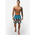 Happy Shorts Happy Shorts Men's Swim Short Beach Palm Tree Print Blue