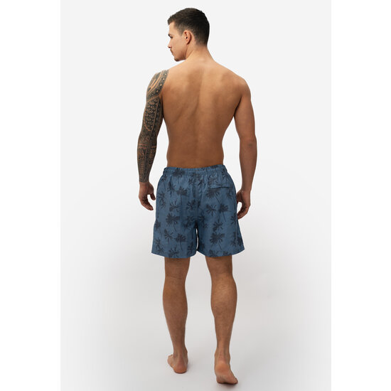 Happy Shorts Happy Shorts Men's Swim Short Palm Tree Print Blue