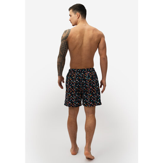 Happy Shorts Happy Shorts Men's Swim Short Geometric Print Dark Blue