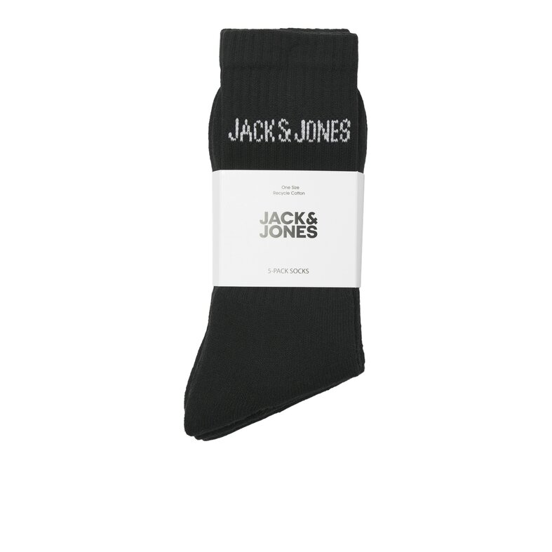 Jack & Jones Jack & Jones Heren Sportsokken JACREGEN Tennissokken 5-Pack Zwart - One Size
