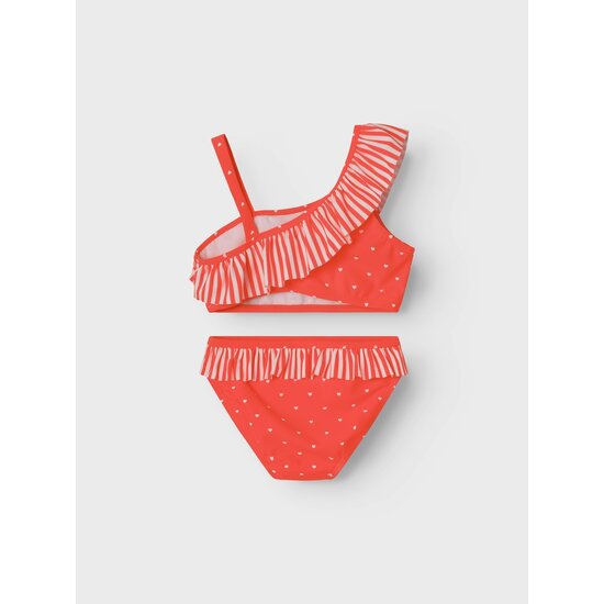 Name It Name It Meisjes Bikiniset Kinderen NMFZEDOT Hartjes Print Rood