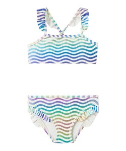 Name It Girls Bikini Set Kids NMFZAMAR Waves Blue