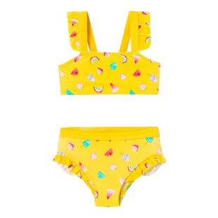 Name It Girls Bikini Set Kids NMFZULLE Fruit Print Light Orange