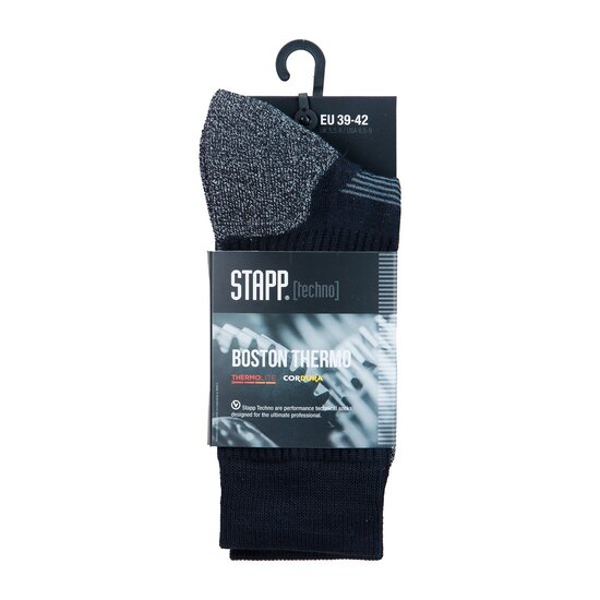 STAPP Stapp Techno Unisex Boston Thermo Work Socks 27450 Black 1-Pair