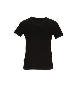 Basset Ladies/Gentlemen Bamboo T-Shirt V-Neck Black