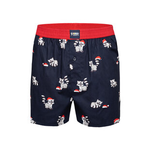 Happy Shorts Wide Christmas Boxer Shorts Raccoon