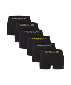 CAT Men's Boxer Shorts 6 Pack Solid Black