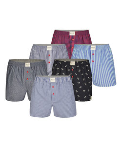 Phil & Co 6-Pack Woven Wide Boxer Shorts Men Multipack 6-Pack