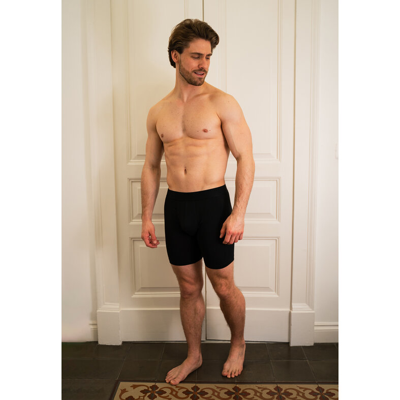 Phil & Co Phil & Co Boxer Shorts Men's Long-Pipe Boxer Briefs 3-Pack Black / Blue