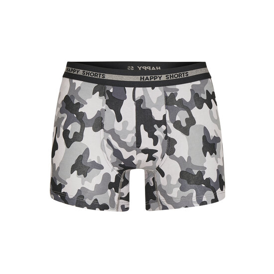 Happy Shorts Happy Shorts Heren Boxershorts Trunks Camouflage Blauw/Grijs/Zwart 6-Pack