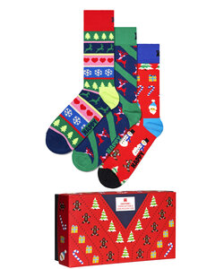Happy Socks Ladies Men Socks Sweater Giftbox Christmas Socks 3-Pack