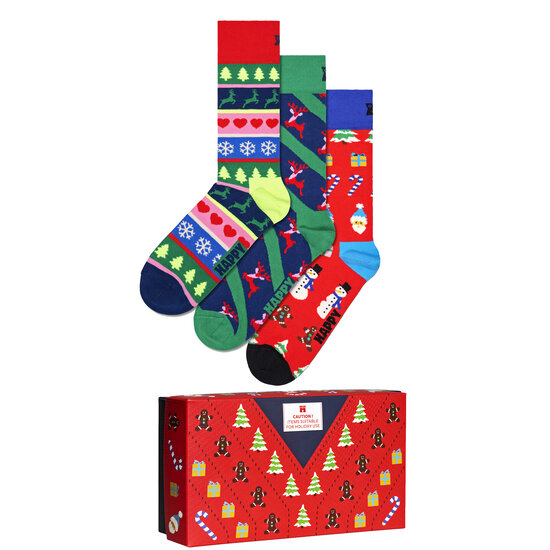 Happy Socks Happy Socks Ladies Men Socks Sweater Giftbox Christmas Socks 3-Pack