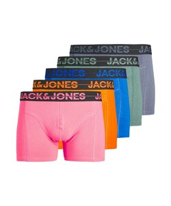 Jack & Jones Plus Size Boxershorts Heren Trunks JACSETH Effen 5-Pack