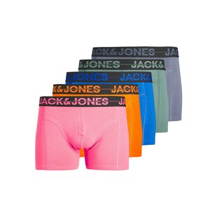 Jack & Jones Plus Size Boxershorts Heren Trunks JACSETH Effen 5-Pack
