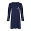 By Louise By Louise Ladies Nightshirt Long Sleeve Cotton Dark Blue Dotted