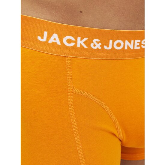 Jack & Jones Jack & Jones Heren Boxershorts Trunks JACKEX Oranje/Groen/Blauw 3-Pack