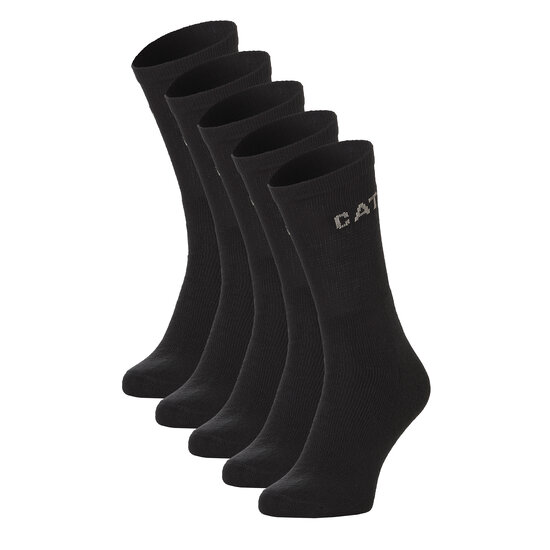 CAT Caterpillar Men's Performance Sports Sock Black 5-Pack