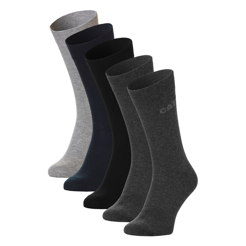 Cat Caterpillar Business Socks Men 5-Pack Gray/Black/Navy