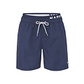 Happy Shorts Happy Shorts Mens Swim Shorts Double Waistband Solid Navy Blue