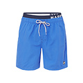 Happy Shorts Happy Shorts Mens Swim Shorts Double Waistband Solid Blue