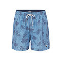 Happy Shorts Happy Shorts Men's Swim Short Palm Tree Print Blue