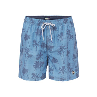 Happy Shorts Men's Swim Short Palm Tree Print Blue