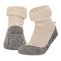 Apollo Apollo Ladies / Men's Slippers Sock Non-Slip Wool Beige