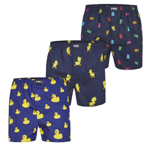 Happy Shorts Wide Boxer Shorts Men With Print 3-Pack