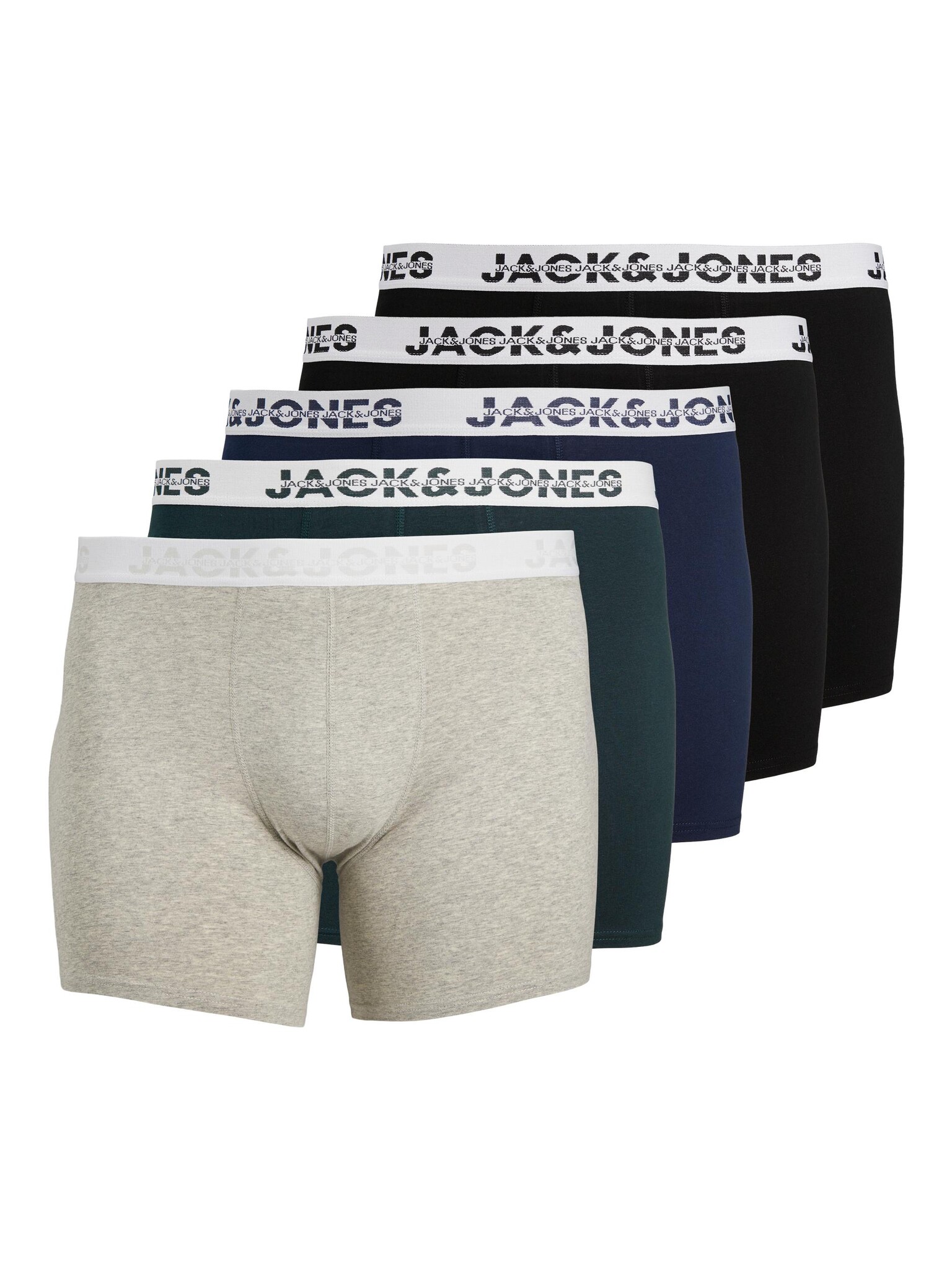 Jack Jones Jack Jones Plus Size Boxershorts Heren Trunks JACDALLAS Effen 5 Pack