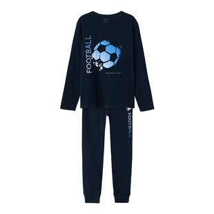 Name It Children's Pajamas Boys Long Blue Football