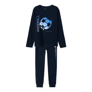 Name It Kinder Pyjama Jongens Lang Blauw Football