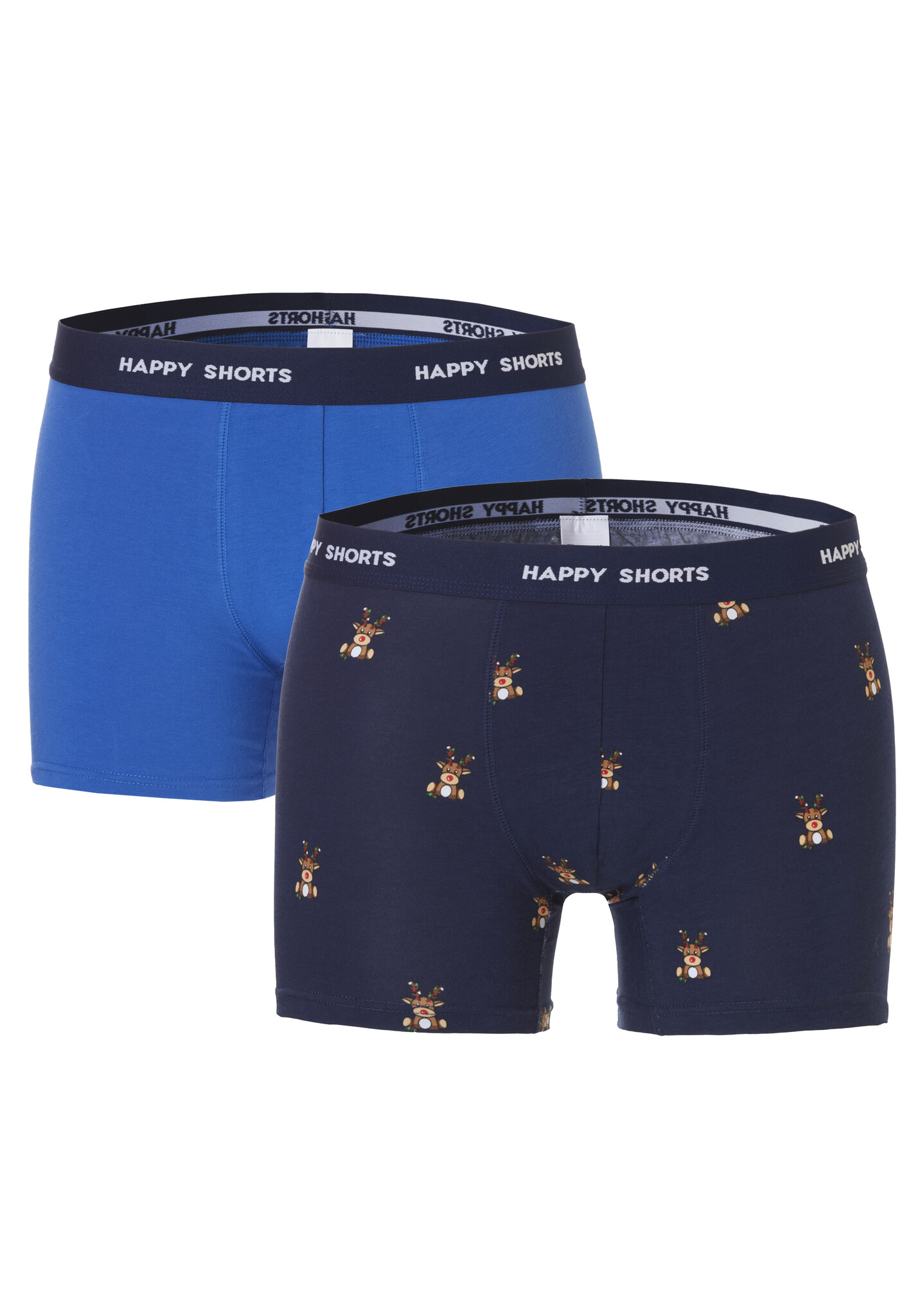 Happy Shorts Happy Shorts Kerst Boxershorts 2 Pack Heren Reindeer Wrapped In Christmas Lights