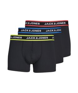 Jack & Jones Heren Boxershorts Microfiber Trunks JACTHOM Effen Zwart 3-Pack