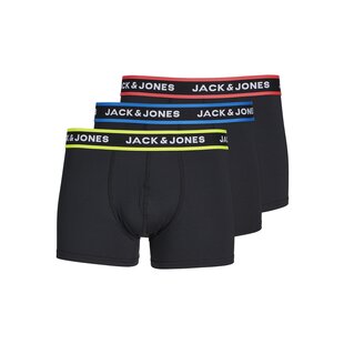 Jack & Jones Heren Boxershorts Microfiber Trunks JACTHOM Effen Zwart 3-Pack