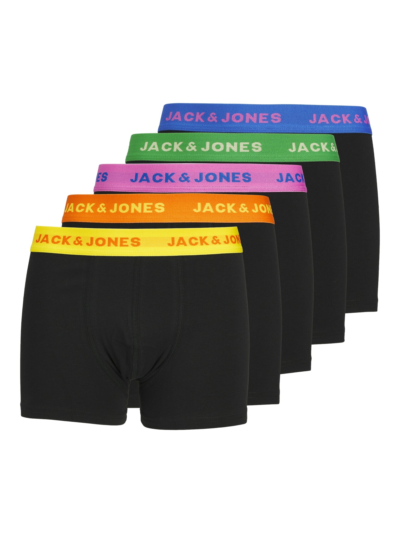 Jack Jones Junior Jack Jones Junior Boxershorts Jongens Trunks JACLEO Zwart 5 Pack