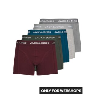Jack & Jones Boxershorts Heren Trunks JACSMITH Effen 5-Pack