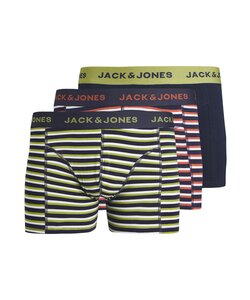 Jack & Jones Heren Boxershorts Trunks JACANDRÉ Groen/Rood/Donkerblauw 3-Pack