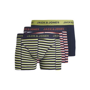 Jack & Jones Heren Boxershorts Trunks JACANDRÉ Groen/Rood/Donkerblauw 3-Pack