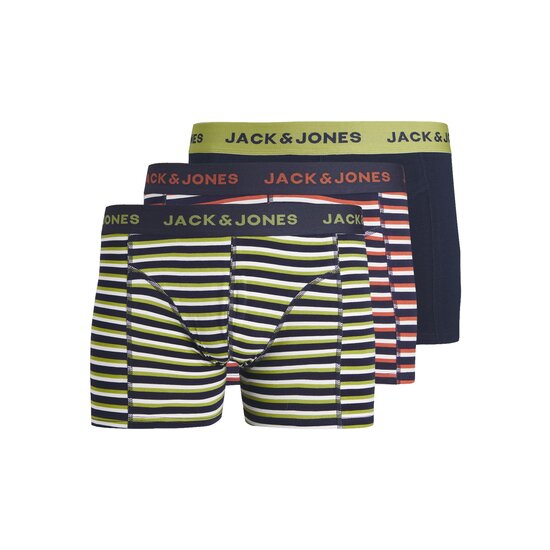 Jack & Jones Jack & Jones Heren Boxershorts Trunks JACANDRÉ Groen/Rood/Donkerblauw 3-Pack