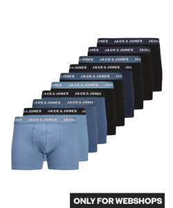 Jack & Jones Boxer Shorts Men's Trunks JACSOLID Blue 10-Pack